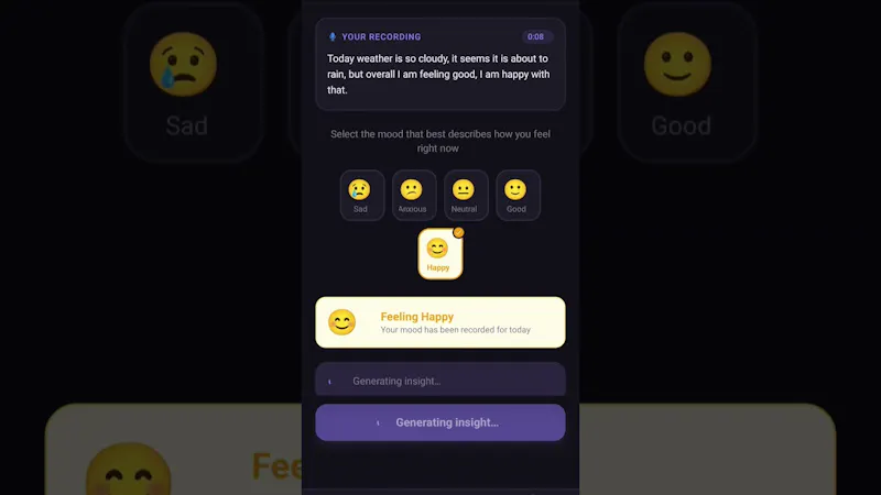 ReflectAI screenshot 1 (video preview)
