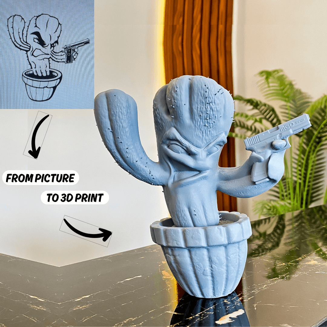 Kaktüs Özel 3D baskı - 10 inç medya 1