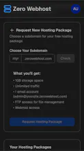 Zero Webhost - 100% Free forever gallery image