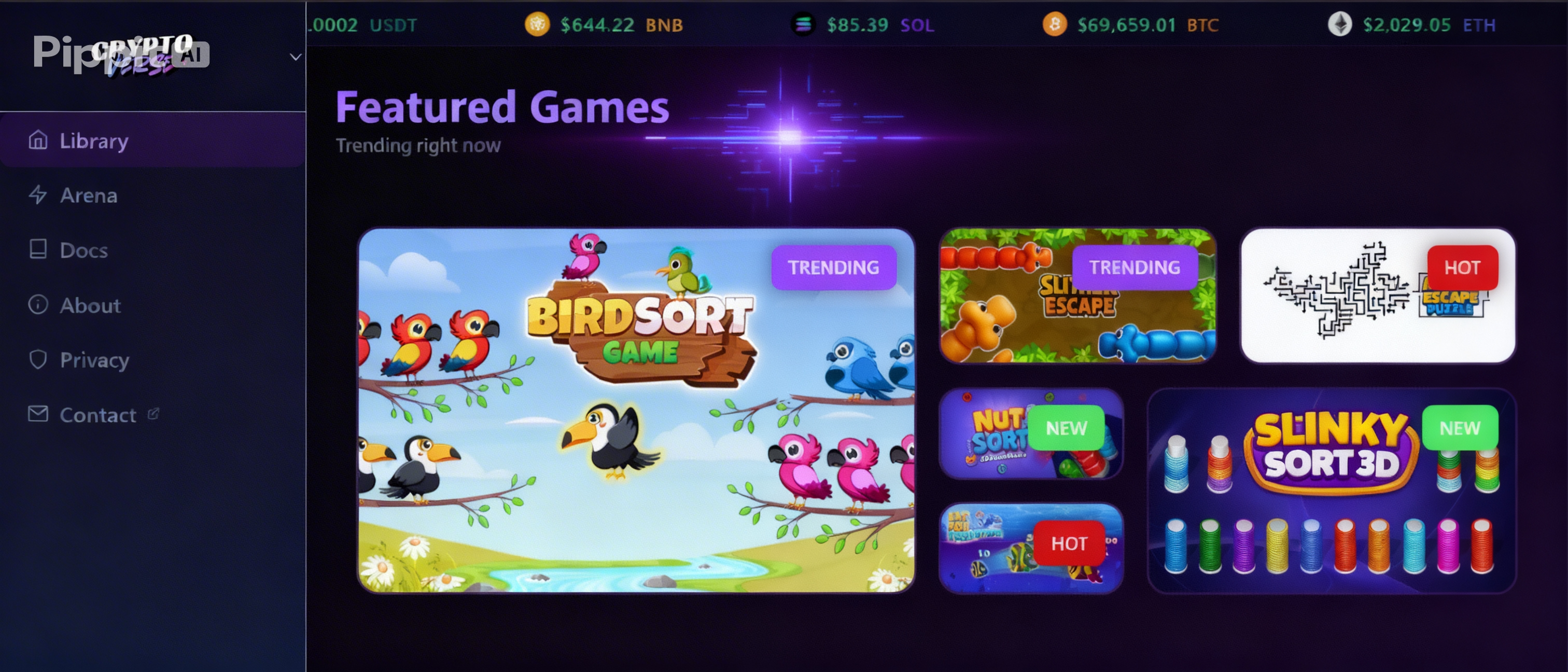 Cryptoverse - Screenshot 3 showing product features and functionality