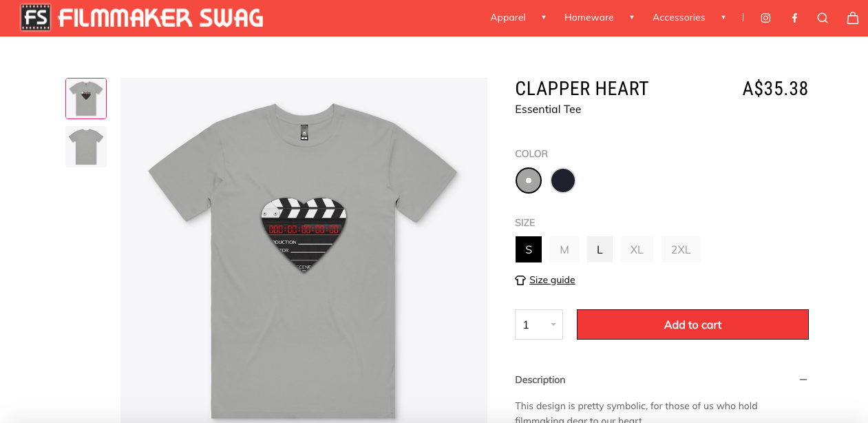 Filmmaker Swag Online Store gallery image