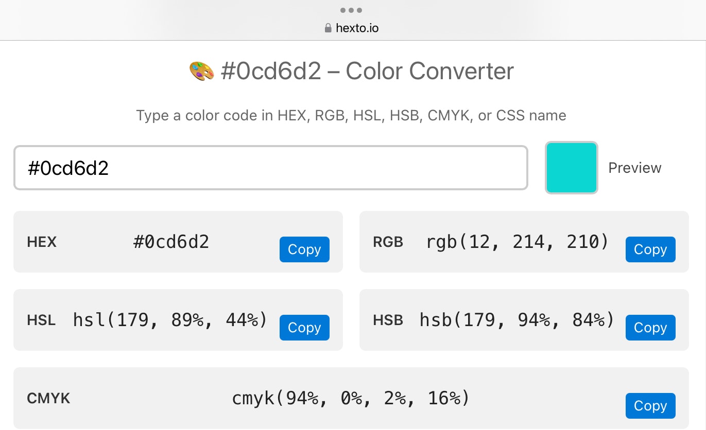 Mídia 3 de Hex para - Converter códigos de cores e verifique o contraste