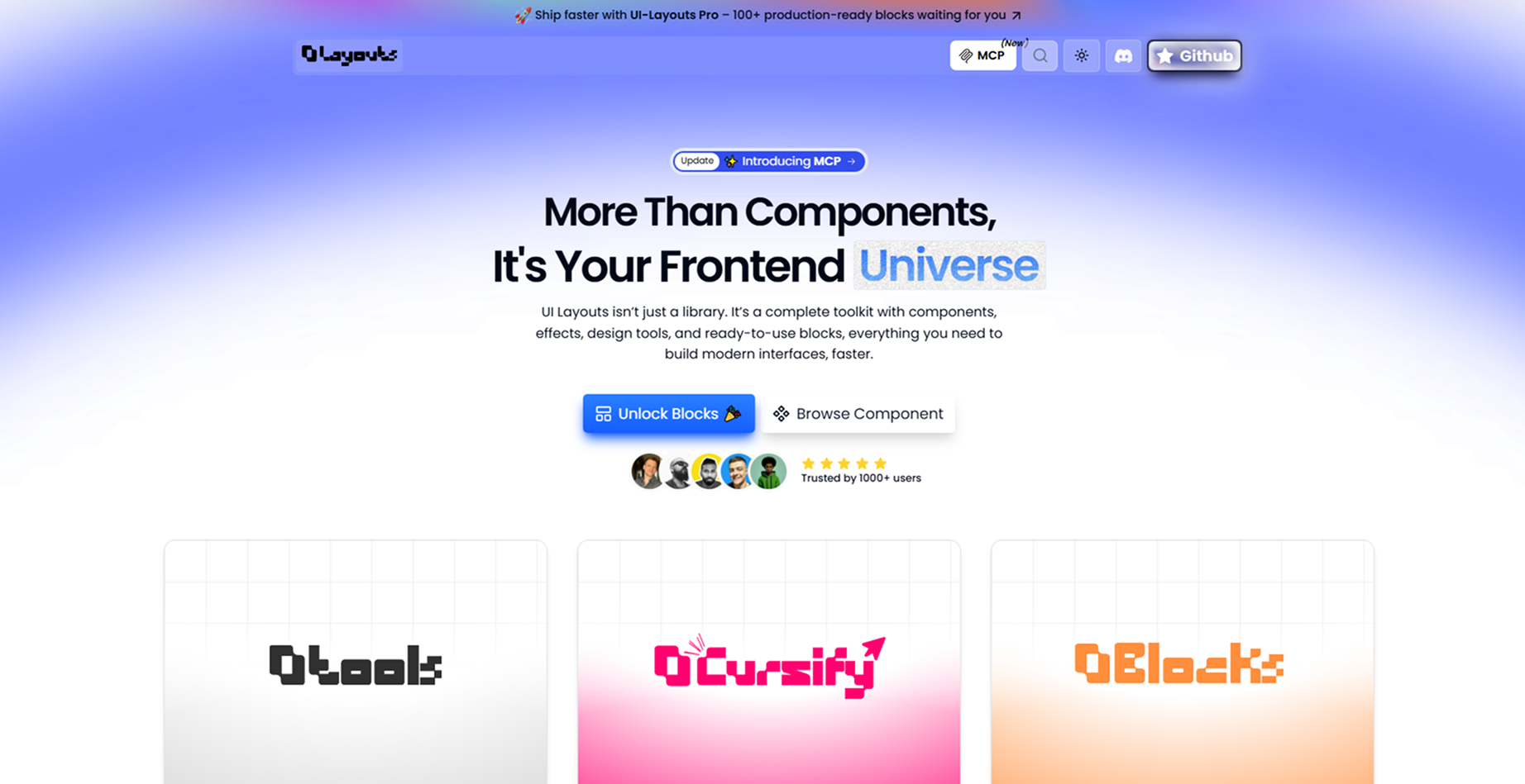 Ui-Layouts - Main product screenshot demonstrating key features and user interface