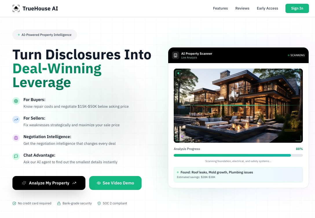 Truehouse AI: analyze home disclosures gallery image