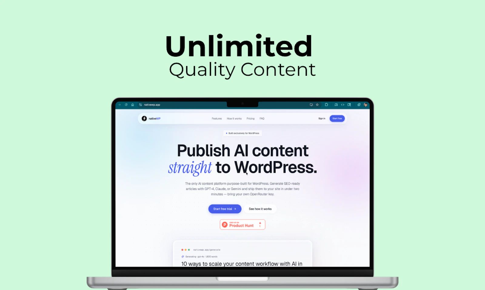 nativeWP screenshot 1