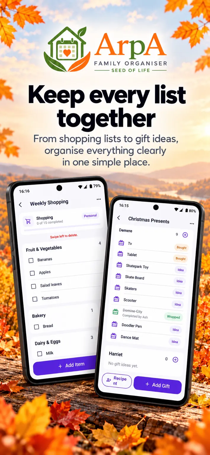 ArpA – Personal & Family Organiser gallery image