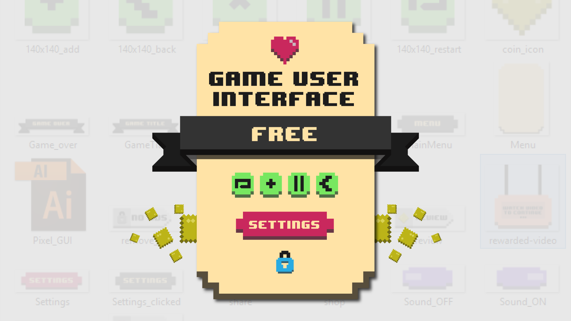Free Pixel Game User Interface gallery image