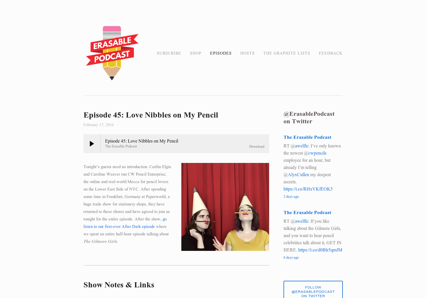 The Erasable Podcast – Love Nibbles on my Pencil gallery image