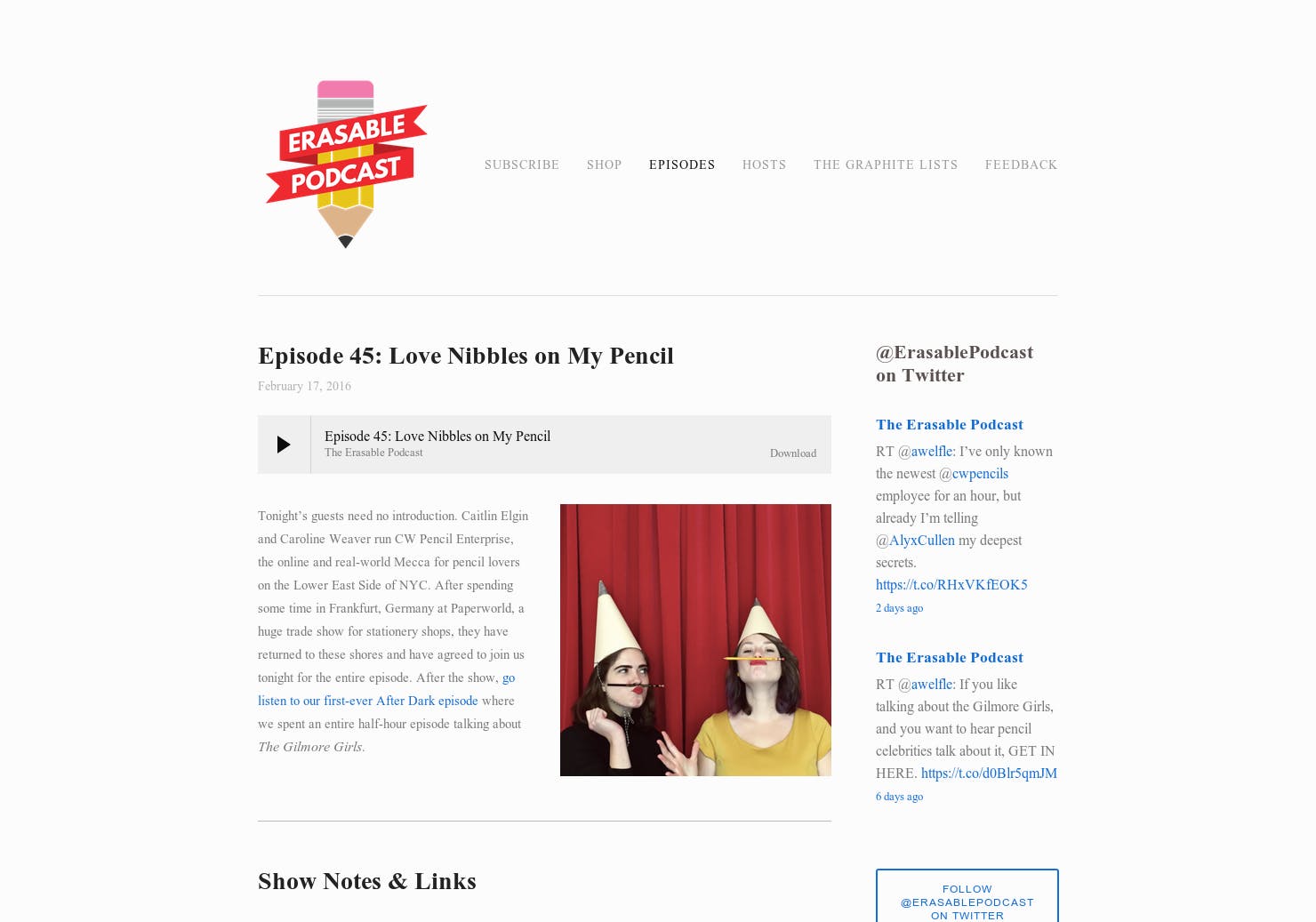 The Erasable Podcast – Love Nibbles on my Pencil media 1