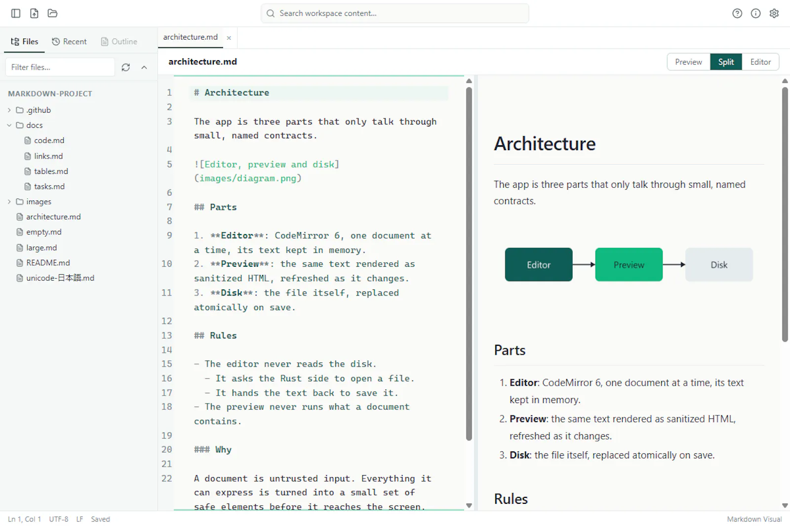 Markdown Visual screenshot 3