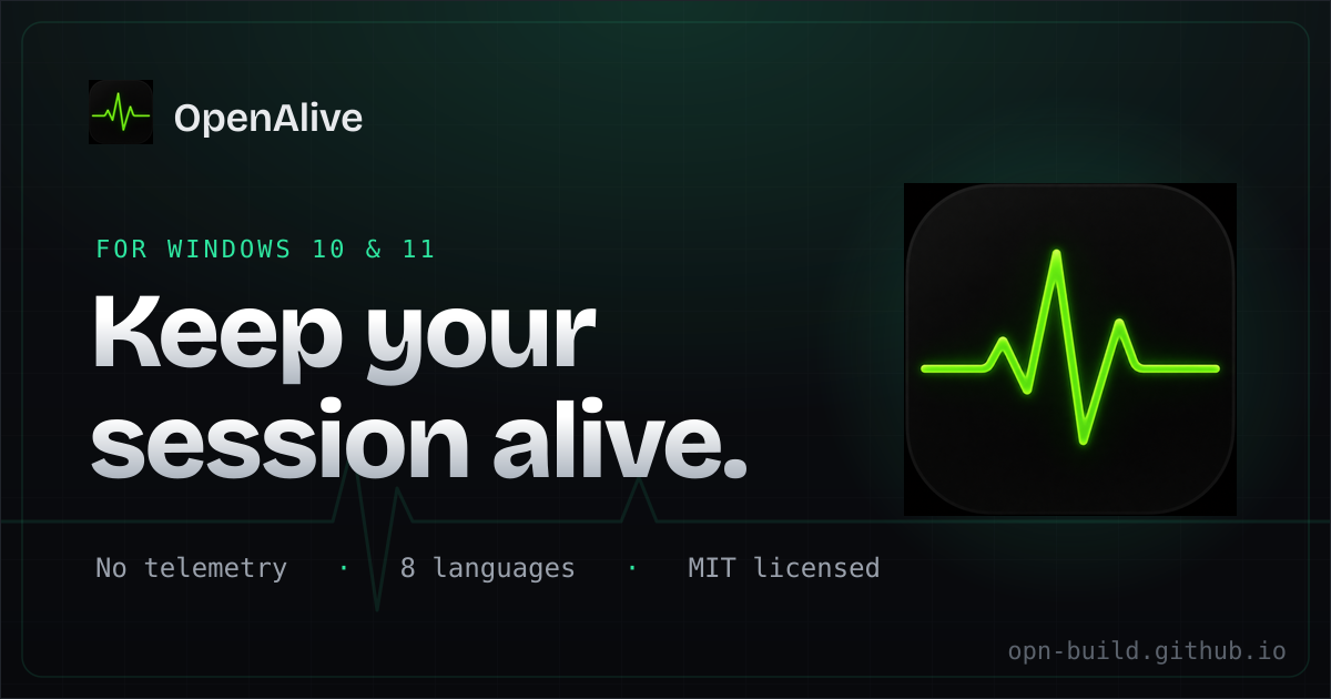 OpenAlive — Keep your PC active gallery image