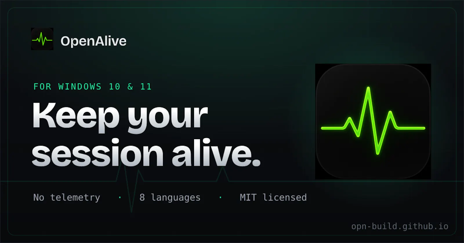 OpenAlive — Keep your PC active screenshot 1