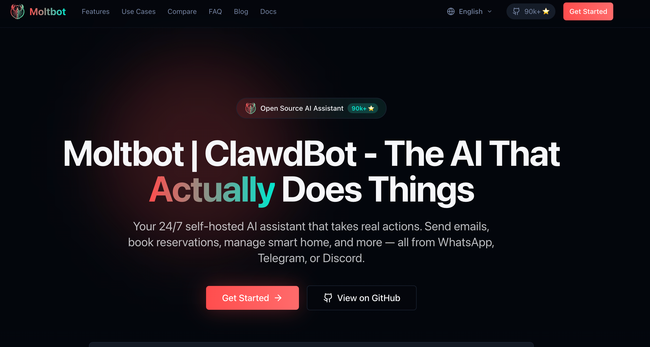 Moltbot - Main product screenshot demonstrating key features and user interface