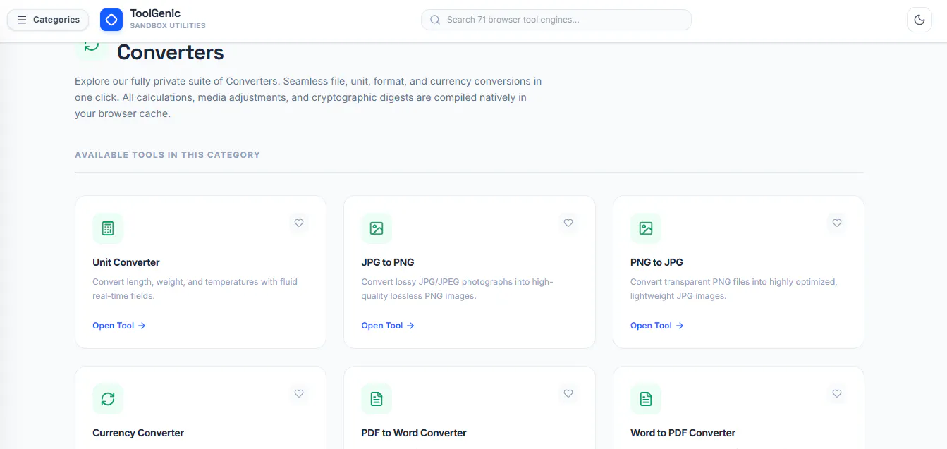 ToolGenicHub — Free Online Utility Tools screenshot