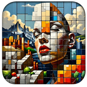 ArtFall: Block puzzle reveal - Product Hunt launch logo and brand identity