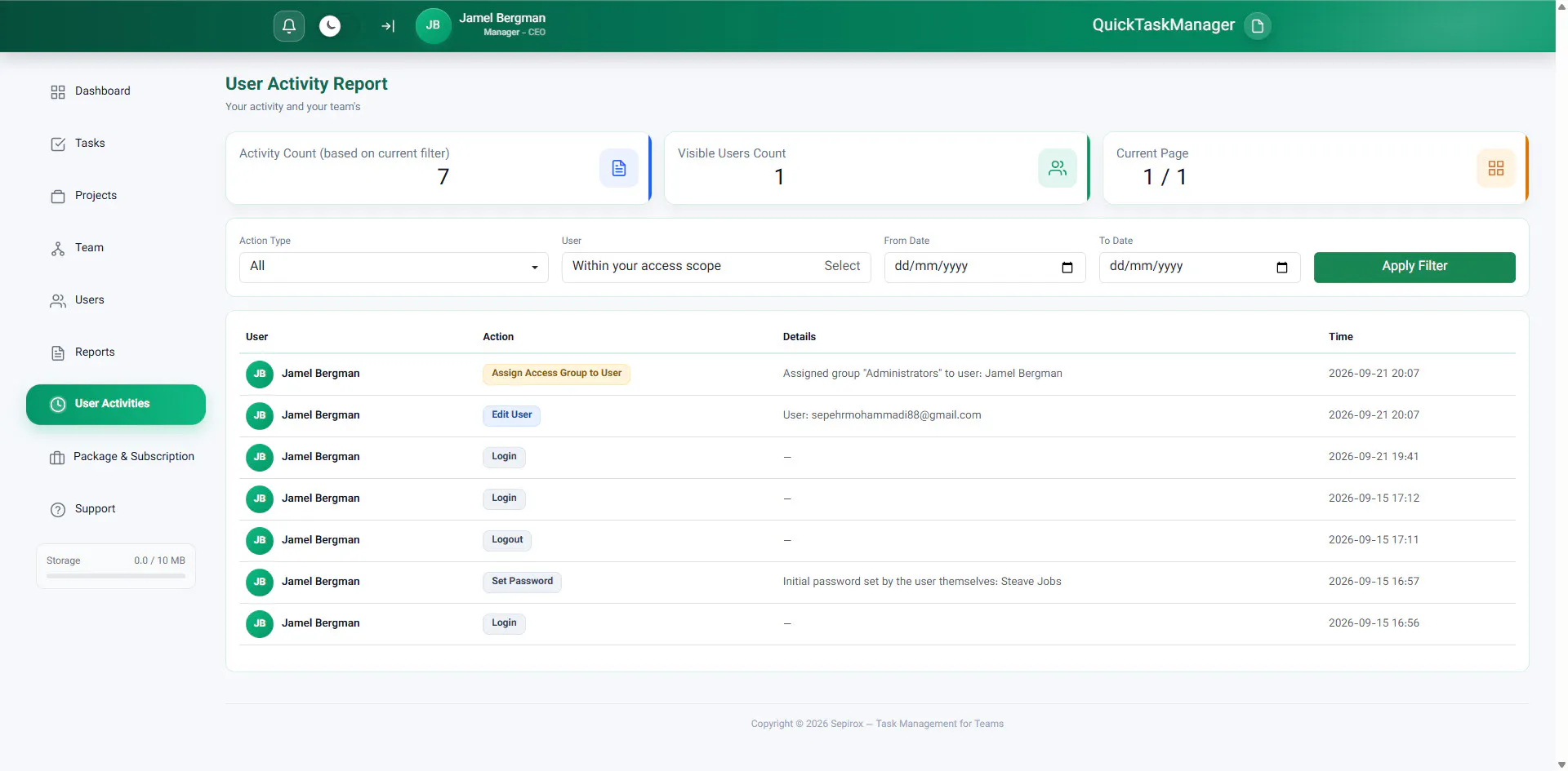 Sepirox — Task Management for Teams gallery image