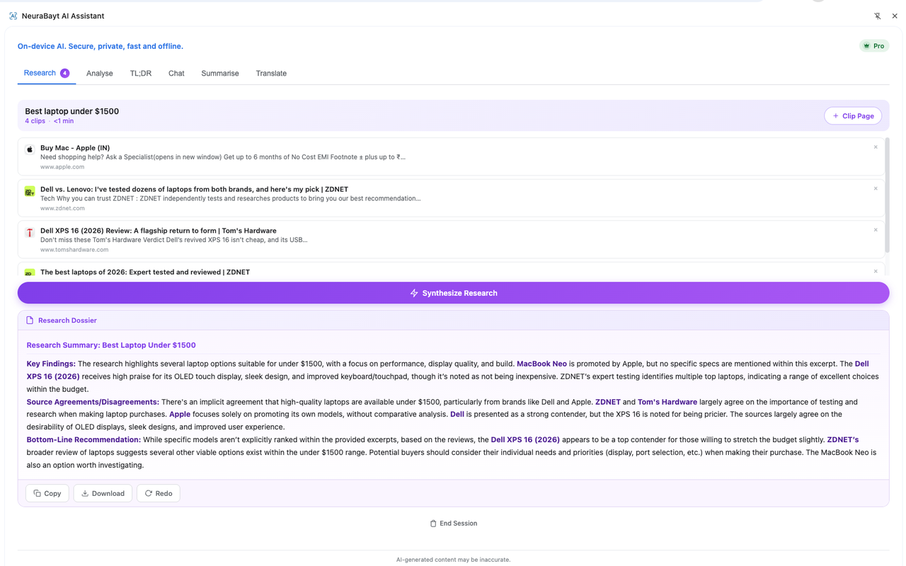 NeuraBayt Private On-Device AI Assistant gallery image