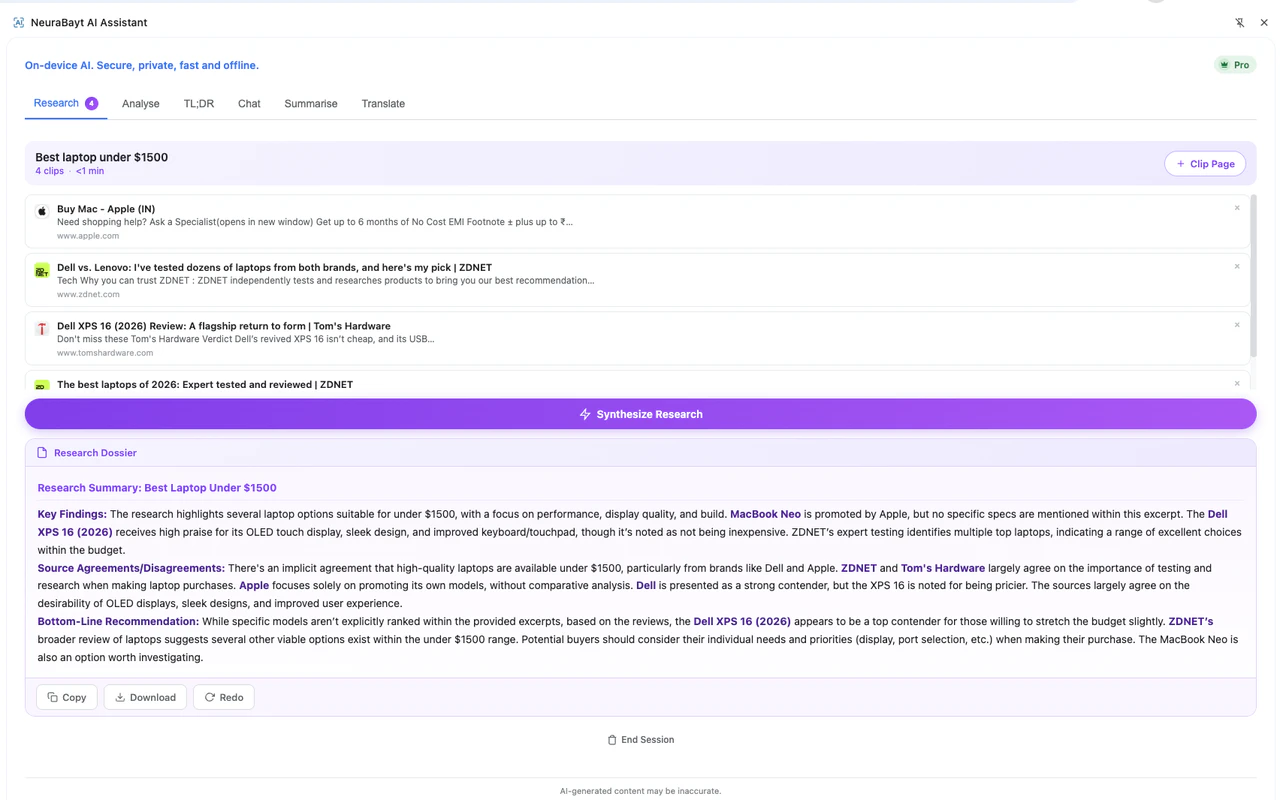 NeuraBayt Private On-Device AI Assistant 截图 5