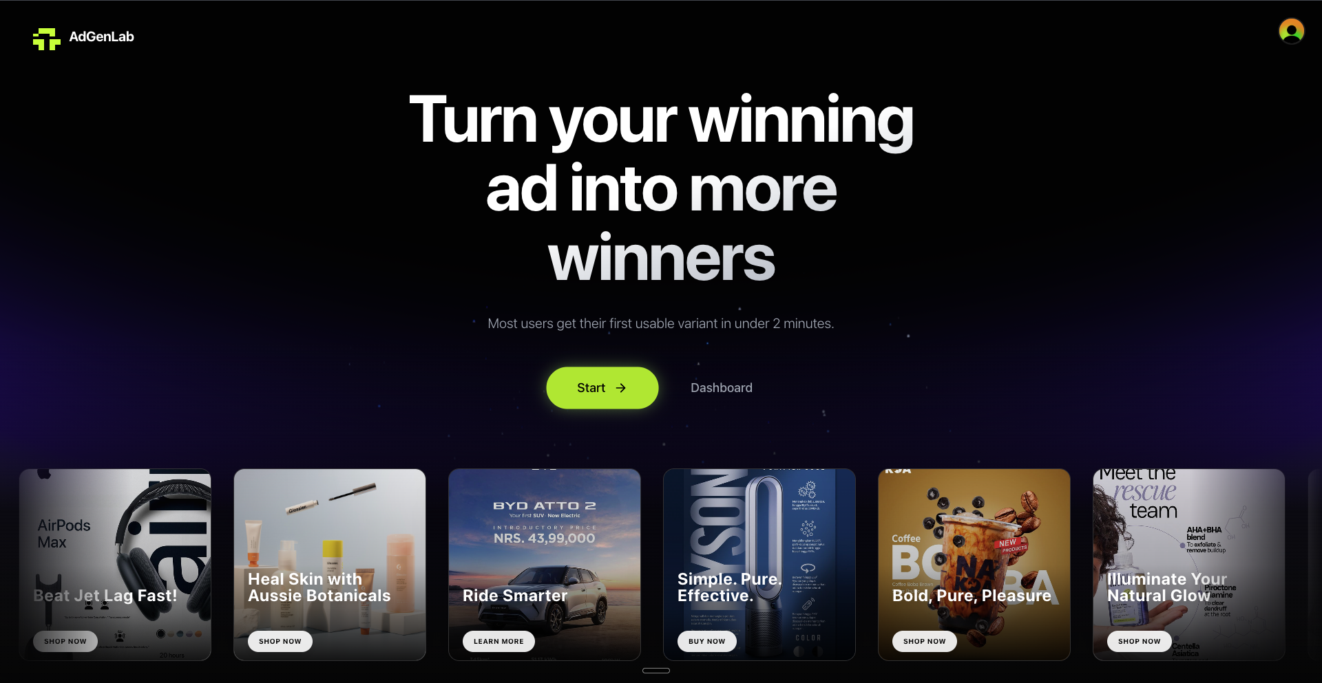 AdGenLab - Screenshot 2 showing product features and functionality