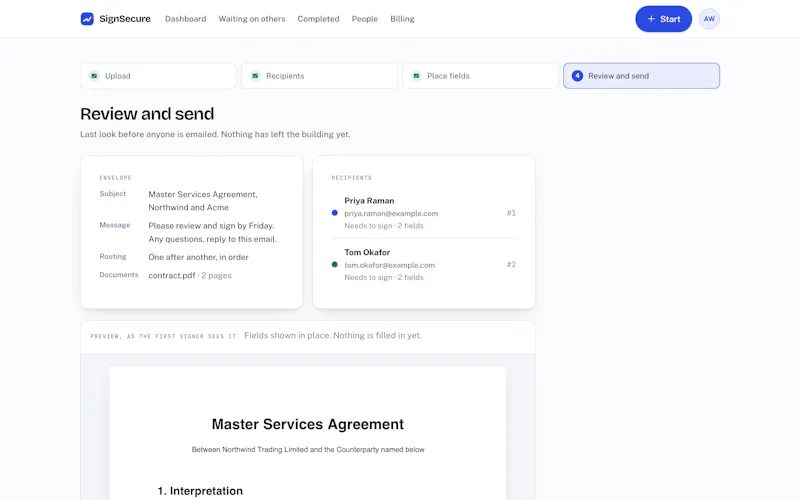 E-signature tool with AI Identity Checks screenshot 4