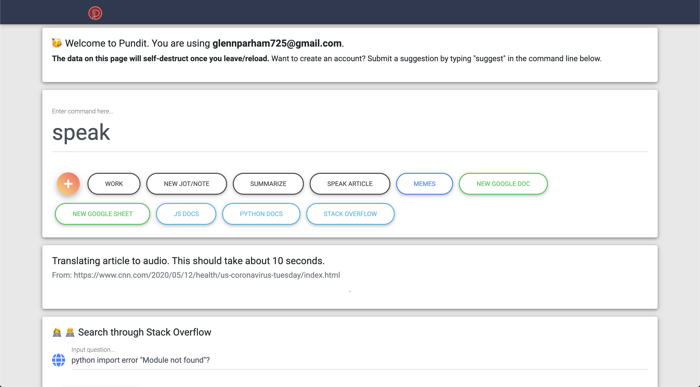 Pundit – Productivity Command Line gallery image