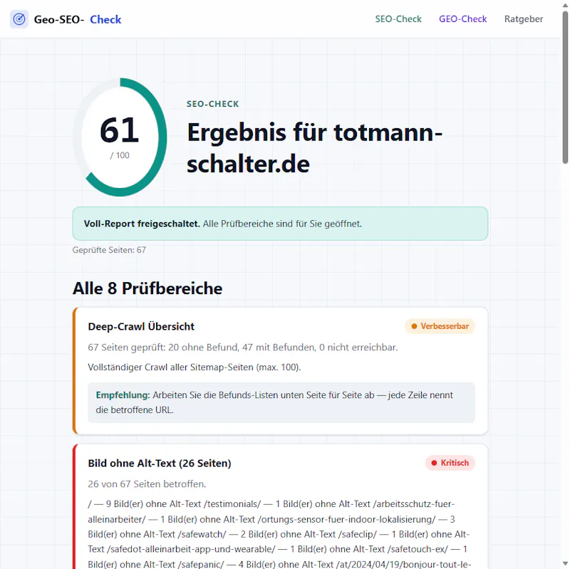Geo-SEO-Check screenshot 1