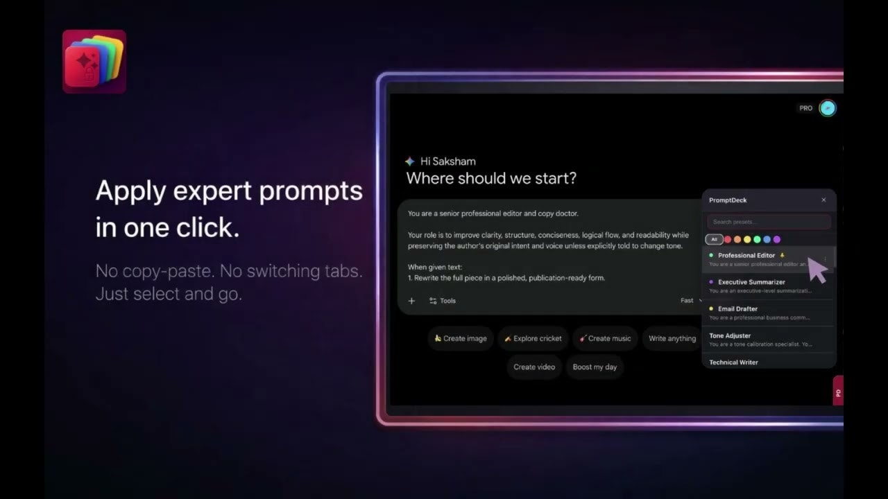PromptDeck- AI Prompt Manager media 1