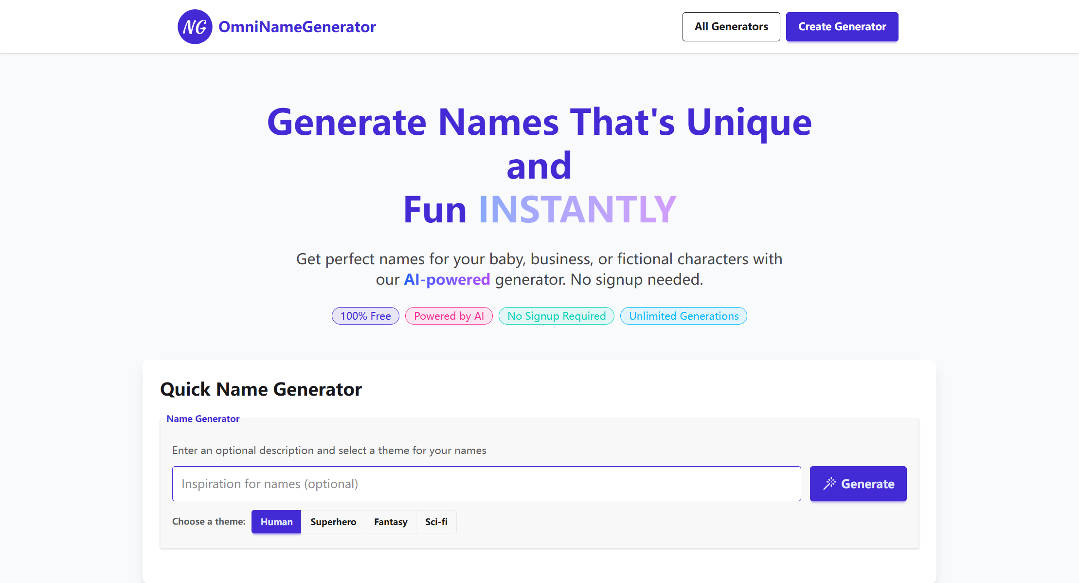 OmniNameGenerator.net screenshot 1