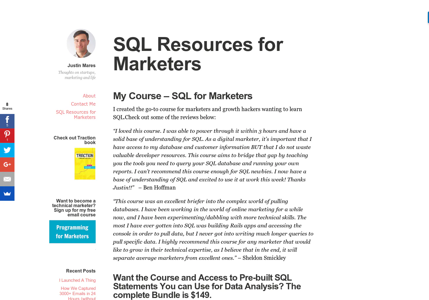 SQL for Marketers