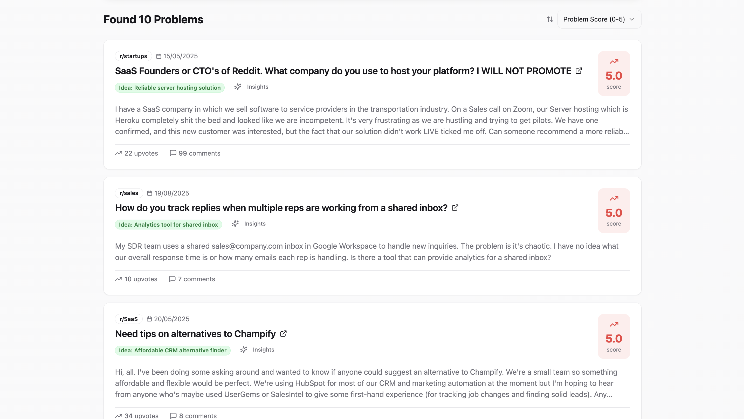 Reddit Problem Finder gallery image