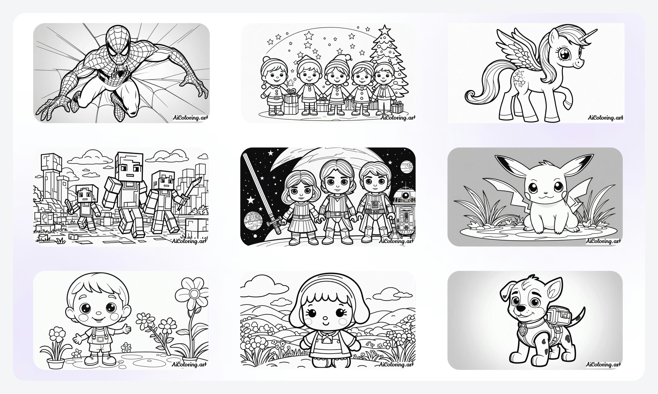 وسائط AiColoring.Art - إنشاء صفحات تلوين قابلة للطباعة مع الذكاء الاصطناعي 5