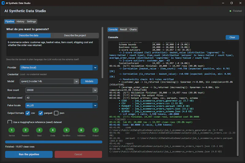 AI Synthetic Data Studio screenshot 4
