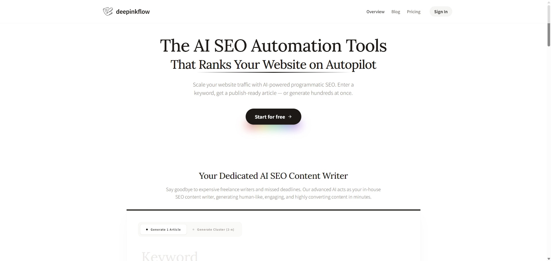 DeepInkFlow - Main product screenshot demonstrating key features and user interface