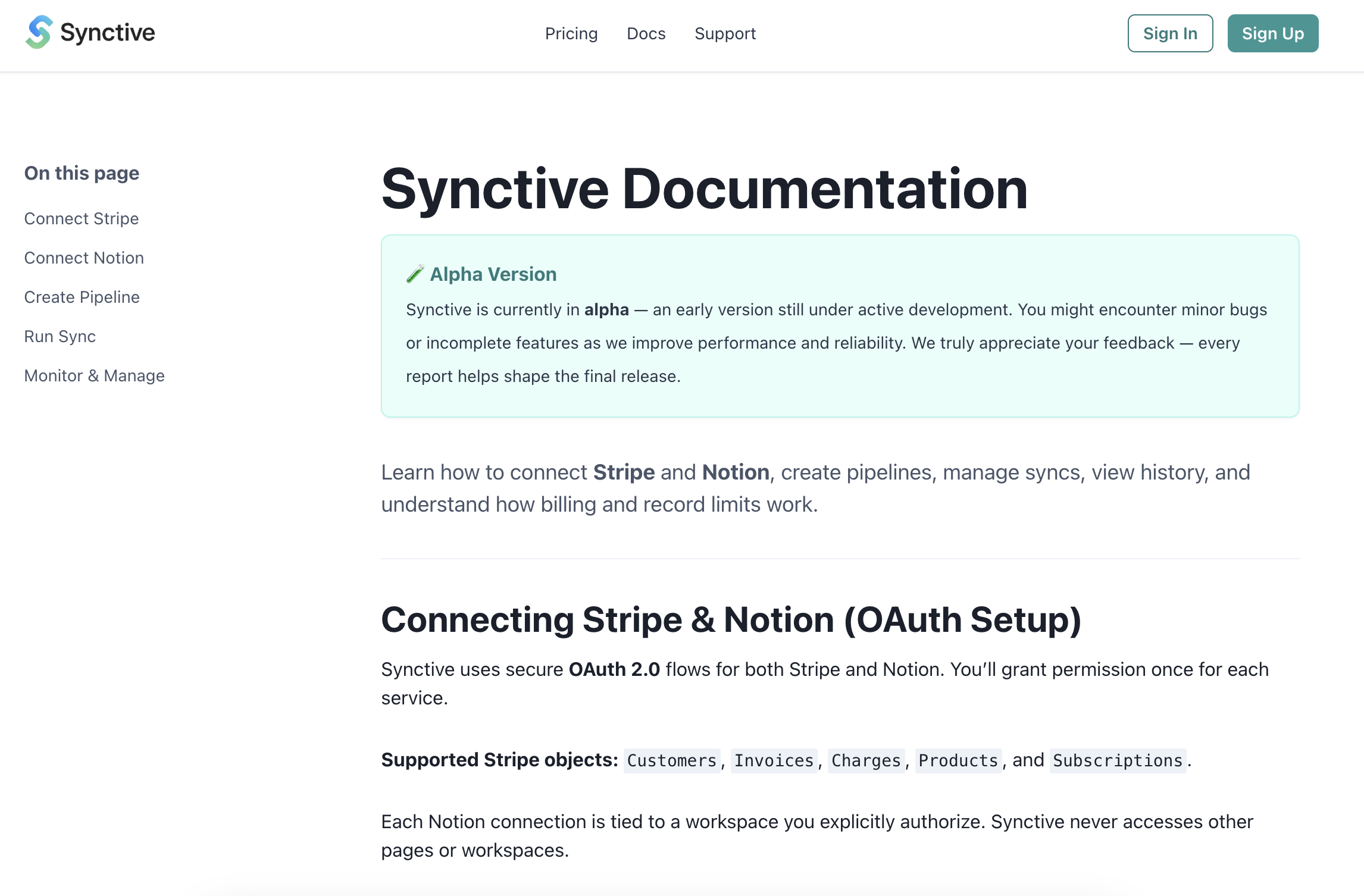 Synctive – Sync Stripe data to Notion screenshot 4