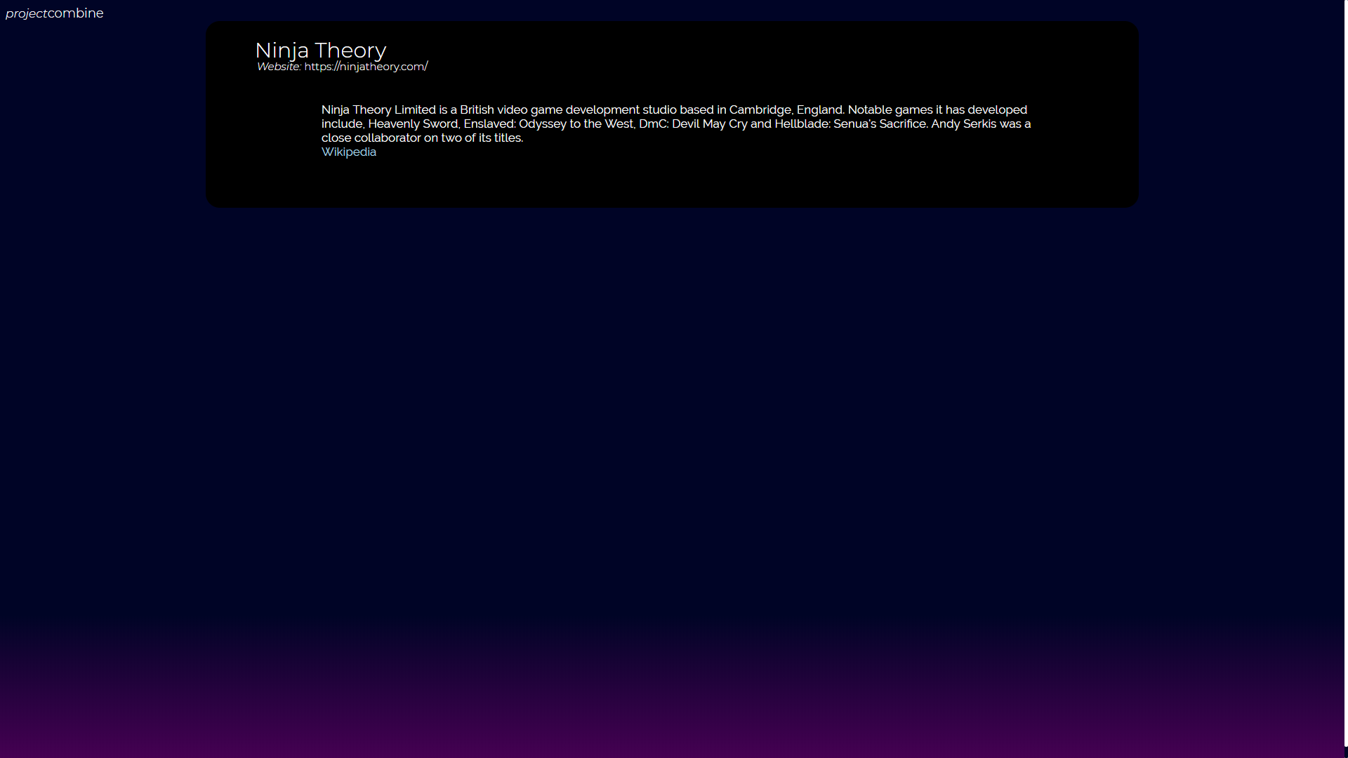 Project Combine gallery image