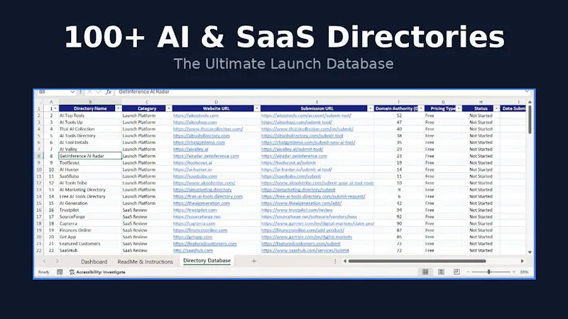 100+ AI & SaaS Directory Database screenshot 1