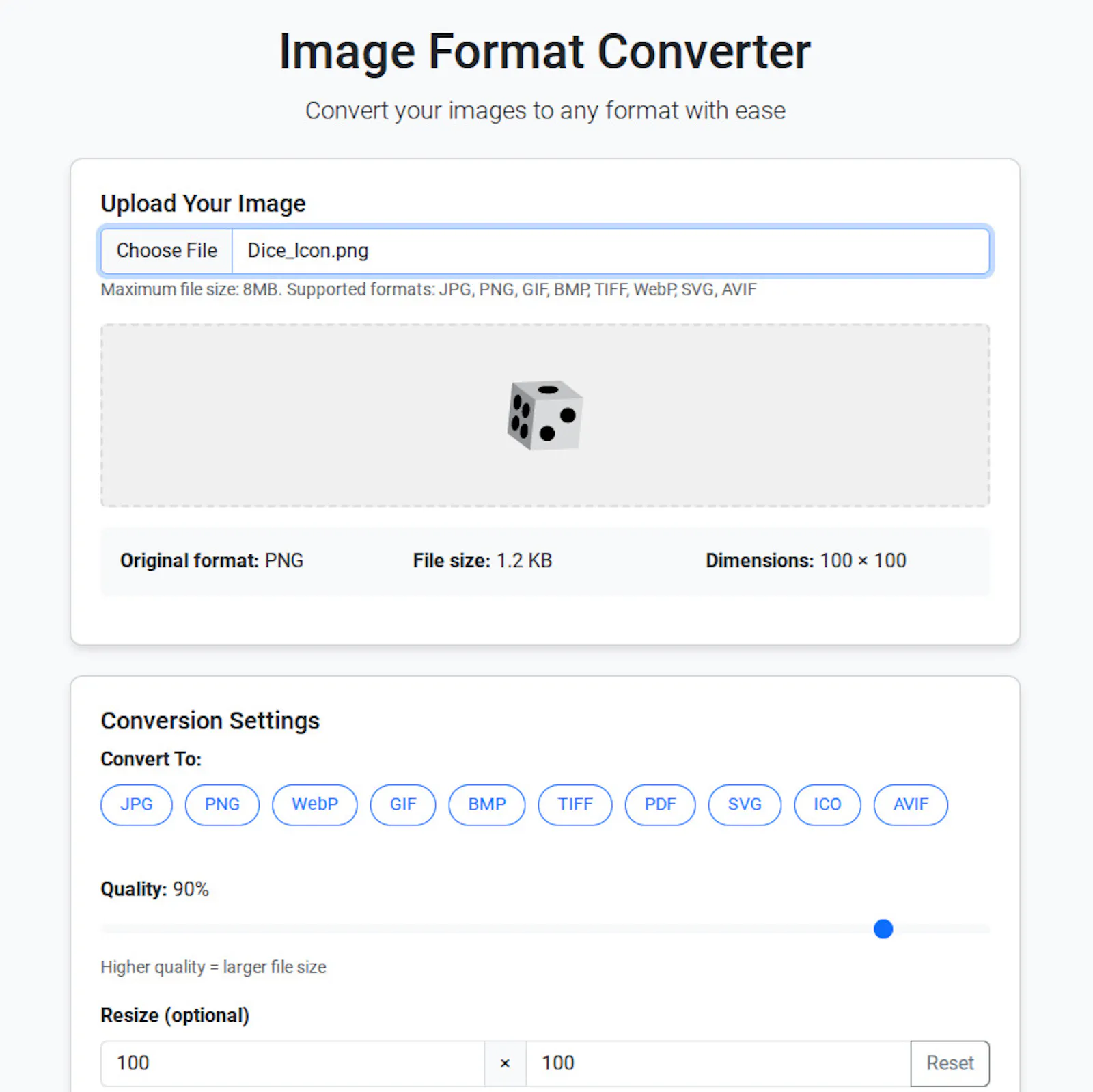 FreeWWW Image Converter & Resizer screenshot 1