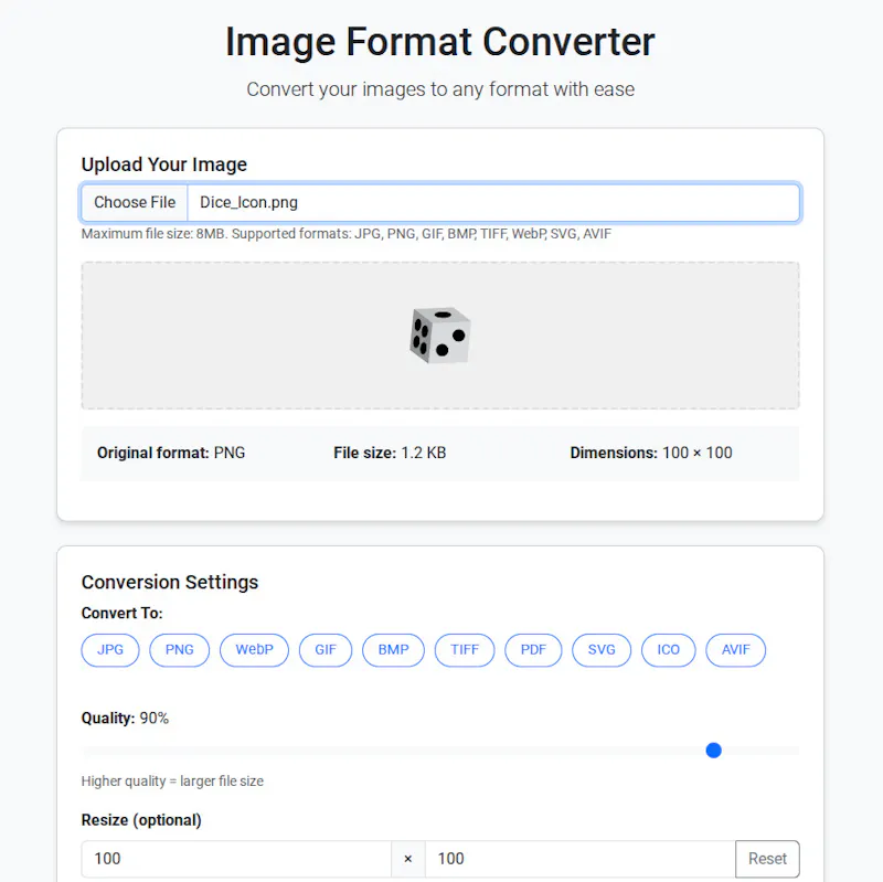 FreeWWW Image Converter & Resizer screenshot 1