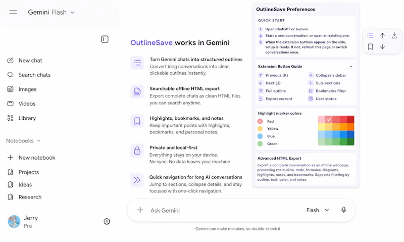 OutlineSave: AI Chats to Offline HTML screenshot 9