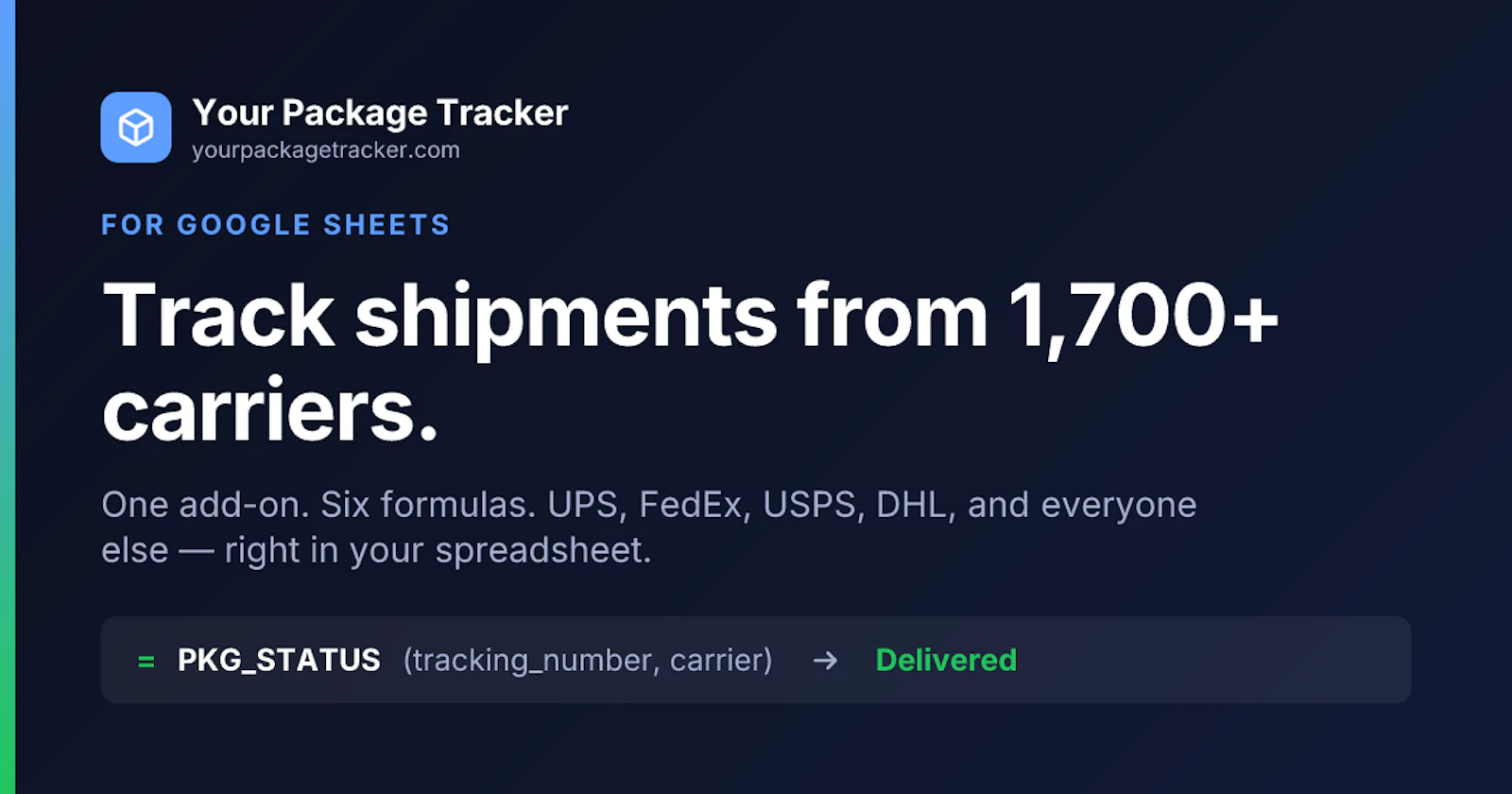 Your Package Tracker in Google Sheets screenshot 3