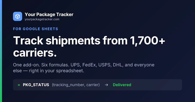 Your Package Tracker in Google Sheets screenshot 3