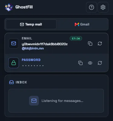 Ghostfill Browser Extension gallery image