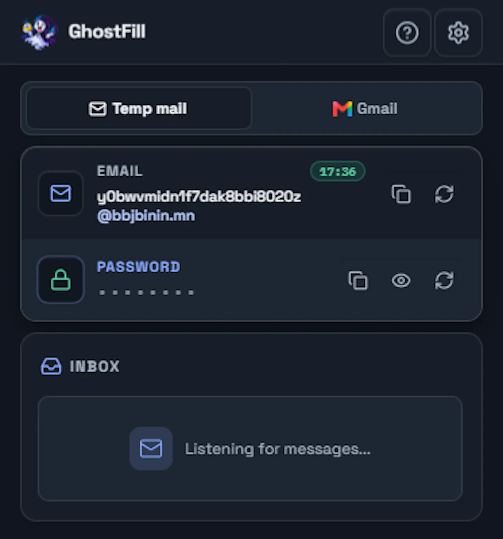 Ghostfill Browser Extension screenshot 2