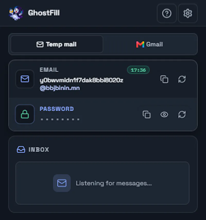 Ghostfill Browser Extension screenshot 2