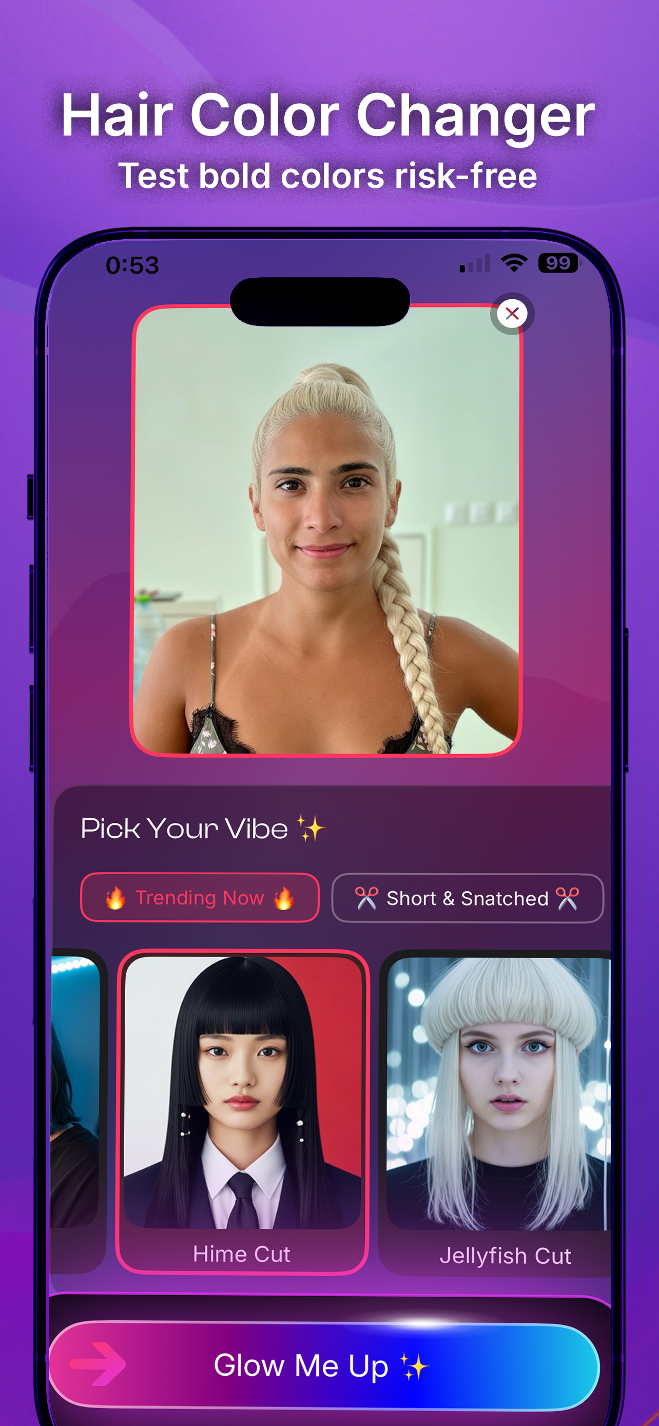Hairstyle Try On: Hair Glow AI gallery image
