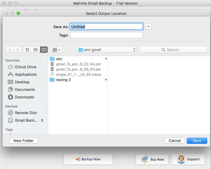 MAC 소프트웨어 용 MailVita Gmail 백업 - Gmail을 PST/MSG/EML/Mbox로 옮기는 간단한 유틸리티 미디어 1