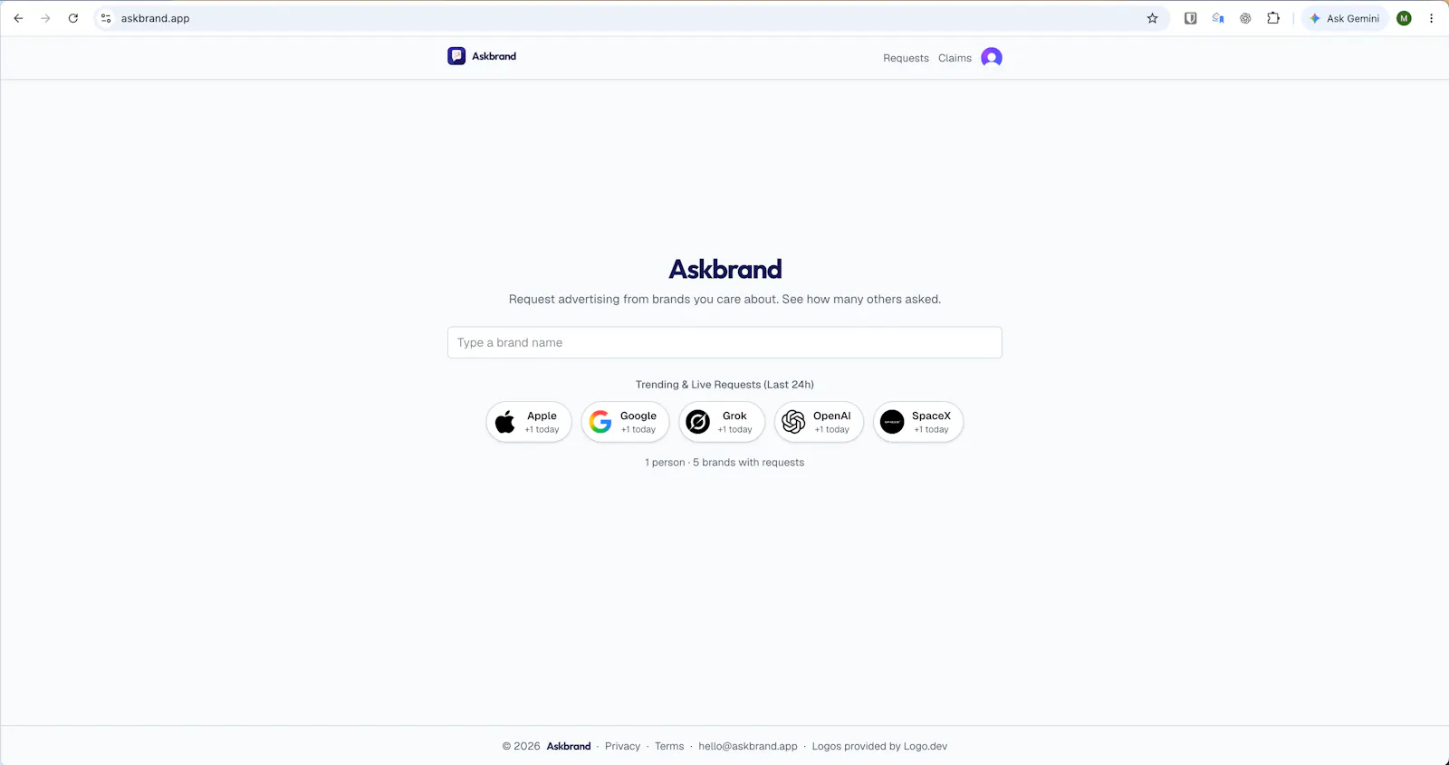 Askbrand screenshot 2