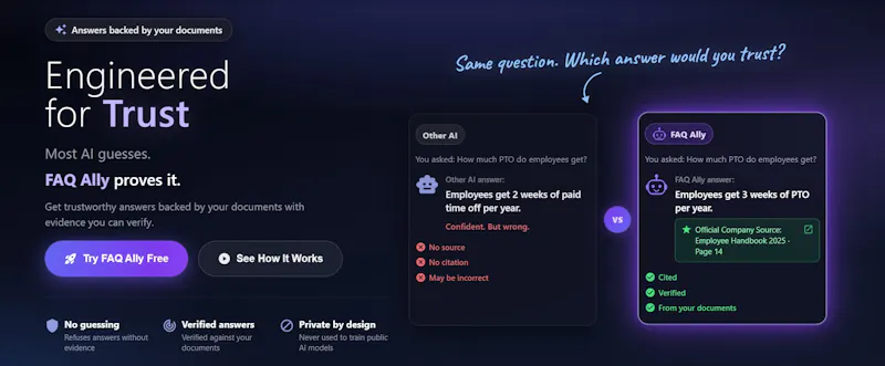 FAQ Ally screenshot 3