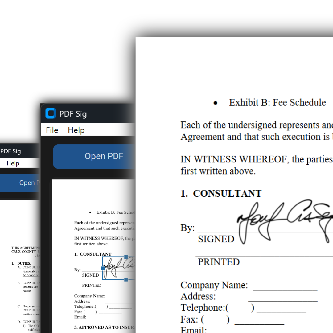 Sign PDF Free - Screenshot 2 showing product features and functionality