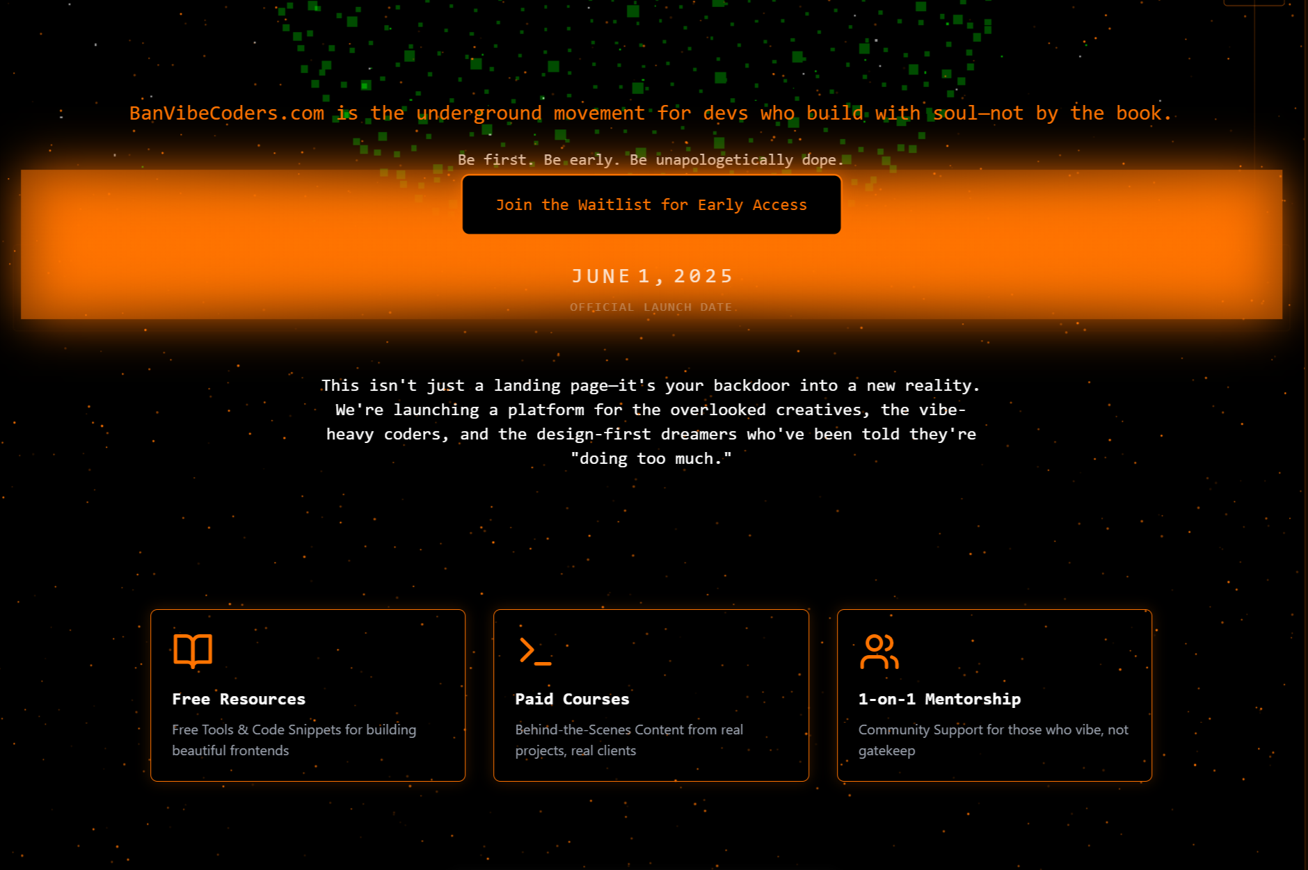BanVibeCoders.com - Nos dejaron.Entonces codificamos nuestro propio mundo. media 2